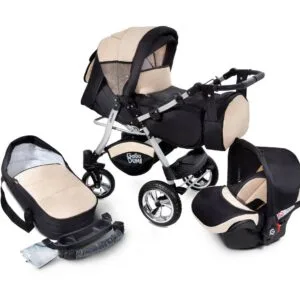 Passeggino 3 in 1 Urban Style Passeggino Buggy Carrozzina da viaggio per bambini con seggiolino auto in Sandy Beige