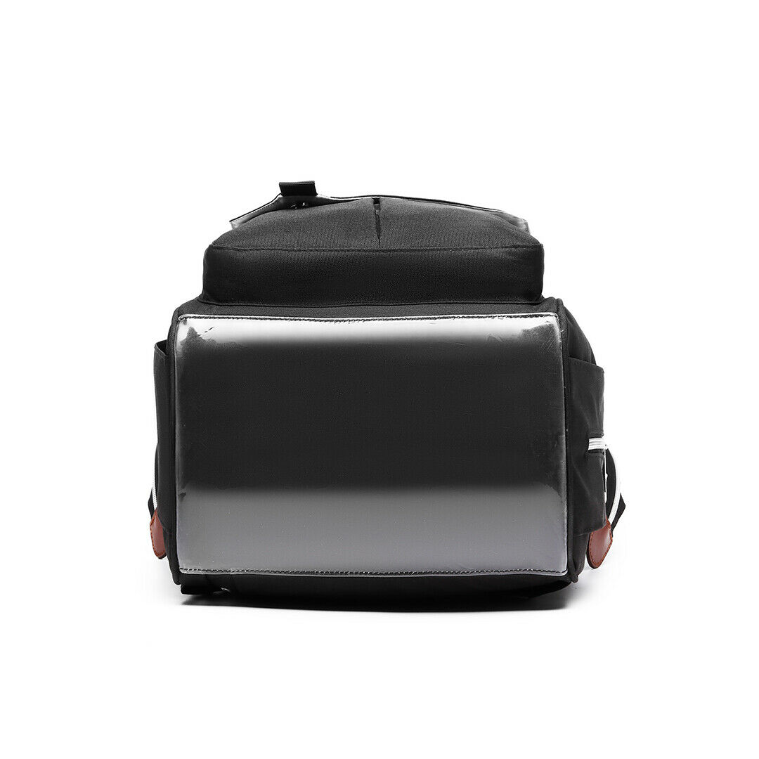 Nappy Pram Bag for Changing Nappies. Baby Diaper Pram Bag with USB Charging in Black and Polka Dot Pattern - Image 4