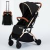BABY PRAM TROLLEY PULL CHILDRENS PUSHCHAIR BUGGY STROLLER LIGHTWEIGHT UK - BLACK