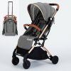 BABY PRAM TROLLEY PULL CHILDRENS PUSHCHAIR BUGGY STROLLER LIGHTWEIGHT UK - GREY
