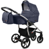 Grey Baby Pram Set Pushchair Car Seat Carrycot 3 in 1 Travel System From Birth