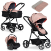 3in1 Baby Pram Easy To Fold Stroller in Pink