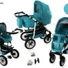 Baby Pram Pushchair Travel System 4in1- BW6 Turquoise