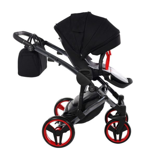 Baby Pram Diamond S-Line Travel System 4in1 Car Seat in Black & Red ...