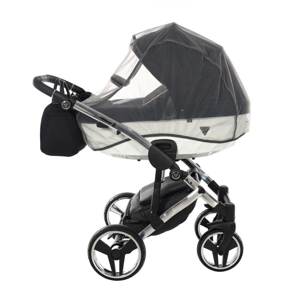 Baby Pram Diamond S-Line Travel System 4in1 Car Seat in Black & White - Image 2