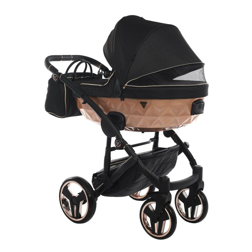 Baby Pram Individual Travel System Stroller 4in1 in Black and Cooper - obrazek 3