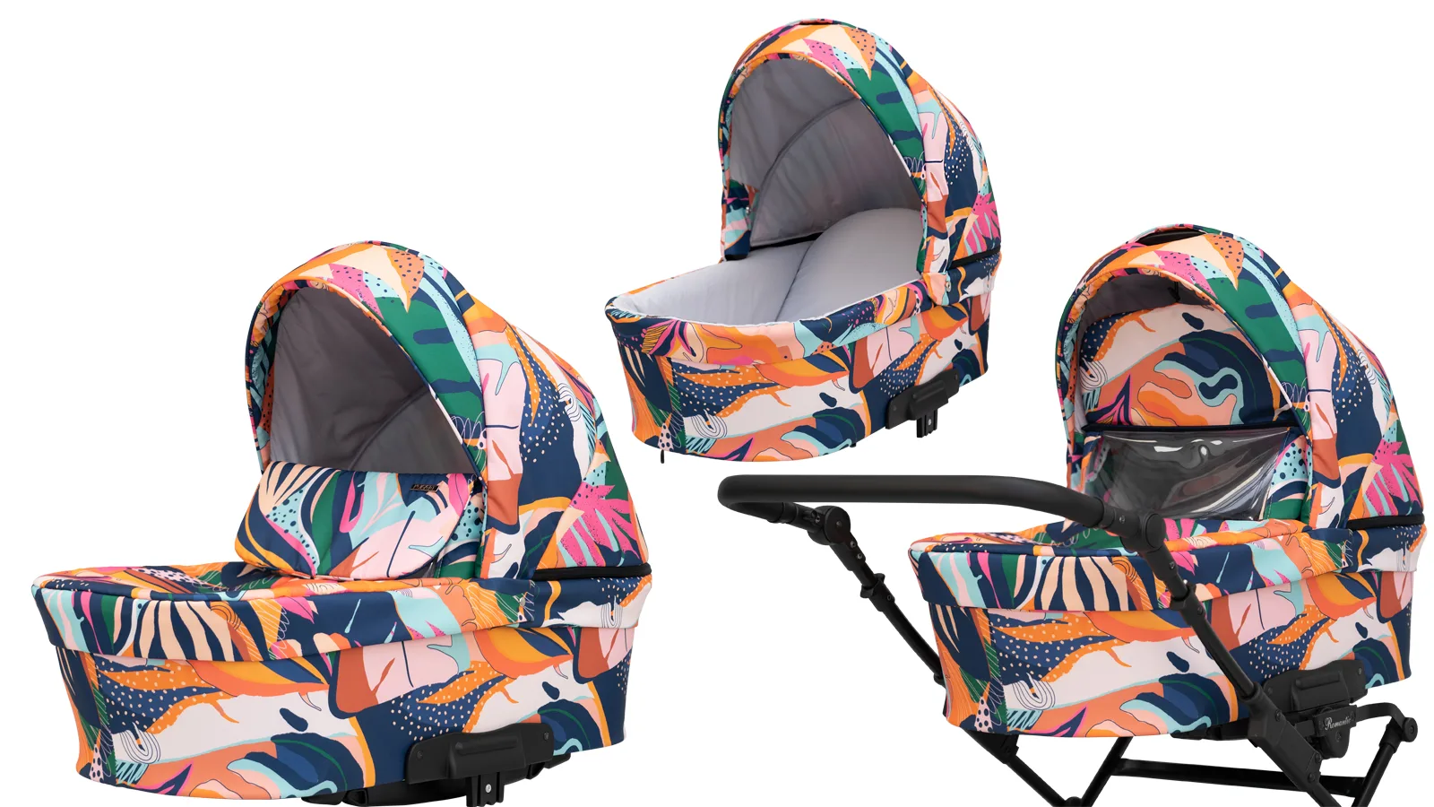 New Baby Pram Retro Set Classic Pushchair 3in1 Travel System Multicoloured Silver Frame - immagine 2
