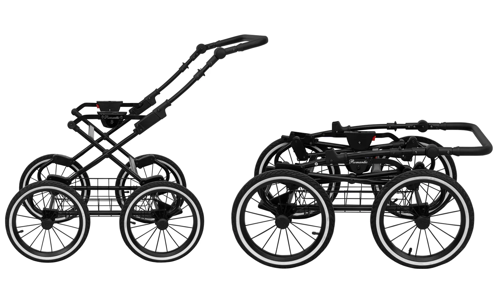 New Baby Pram Retro Set Classic Pushchair 3in1 Travel System Multicoloured Silver Frame - immagine 5