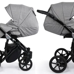 Az Baby Travel System Pushchair 3 in 1 Car seat Foldable Pram Buggy From Birth -Pink (whiteframe) alternatív nézete