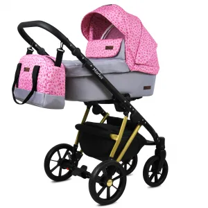 Baby Pram 3 in 1 Travel System Pushchair with Car Seat in Pattern