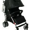 Leatherette Stroller Pram Pushchair +Footmuff+ChangingBag+Raincover in Black