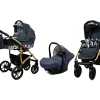 3 in 1 Luxury Stroller and Car Seat - Largo Pram Pushchair and Car seat by Babylux- In Black (Copy)