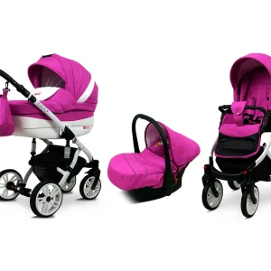3 in 1 Luxury Stroller and Car Seat - Lilly Pram Pushchair and Car seat by Babylux- In Crocus