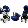 3 in 1 Luxury Stroller and Car Seat - Lilly Pram Pushchair and Car seat by Babylux- In Sailor Blue