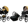 3 in 1 Luxury Stroller and Car Seat - Margaret Exclusive Pram Pushchair and Car seat by Babylux- In Gold Star