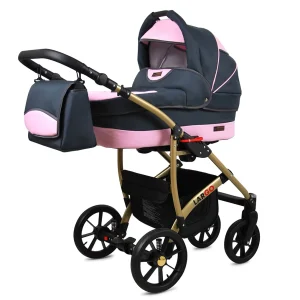 Alternative view of 3 in 1 Luxury Stroller and Car Seat - Largo Pram Pushchair and Car seat by Babylux- In Gray Light Pink