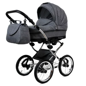 Alternative view of 3 in 1 Luxury Stroller and Car Seat - Margaret Exclusive Pram Pushchair and Car seat by Babylux- In Gray Flex