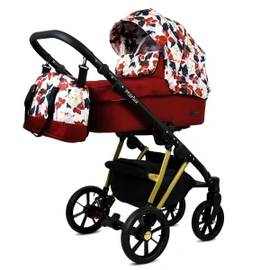 Alternative view of 3 in 1 Luxury Stroller and Car Seat - Marlux Magnetic Pram Pushchair and Car seat by Babylux- In Water Lily