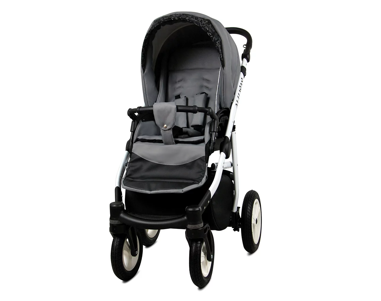 3 in 1 Luxury Stroller and Car Seat - Alu Way Pram Pushchair and Car seat by Babylux- In Steel Arrow - Image 3