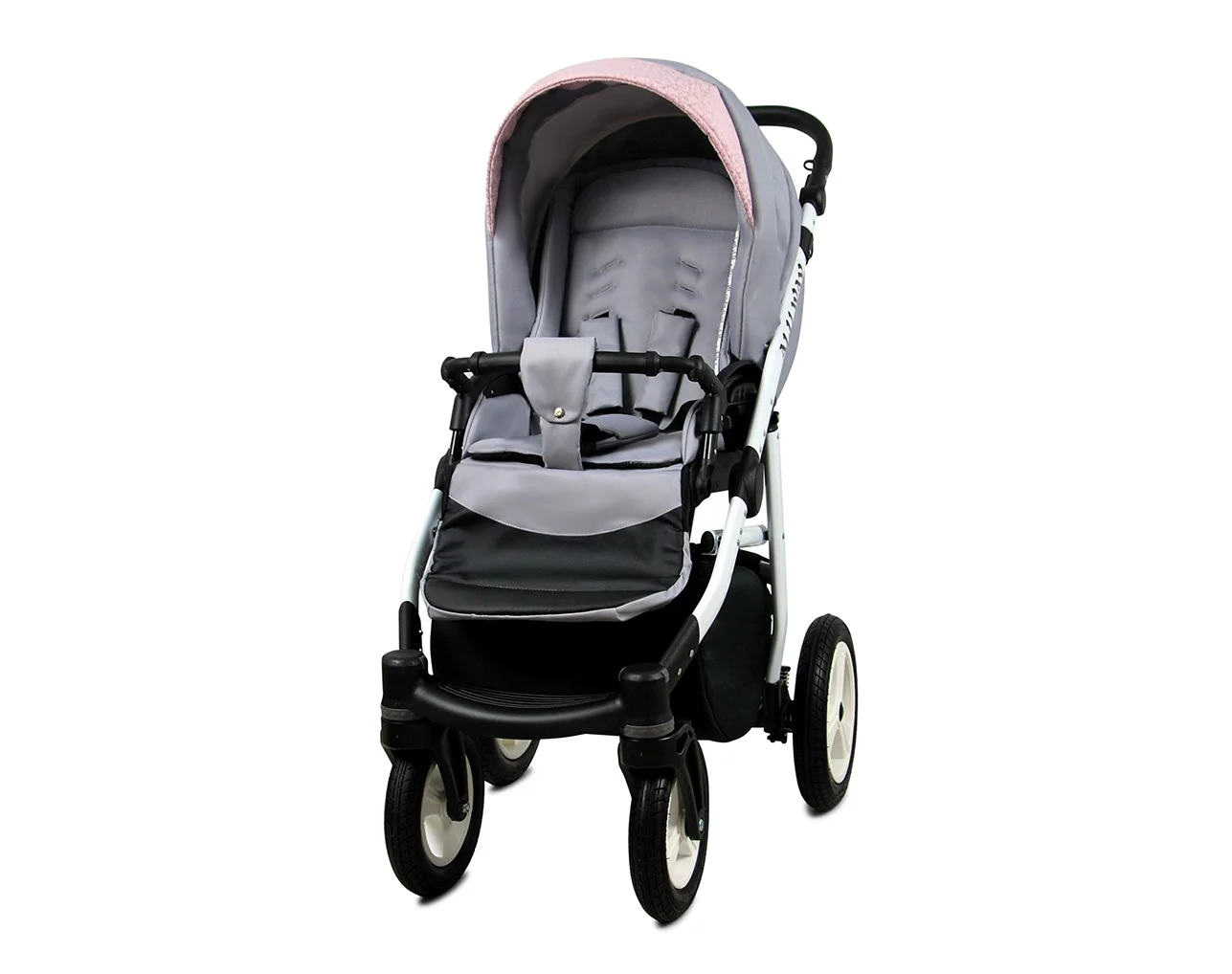 3 in 1 Luxury Stroller and Car Seat - Alu Way Pram Pushchair and Car seat by Babylux- In Sweet Pink - Image 3