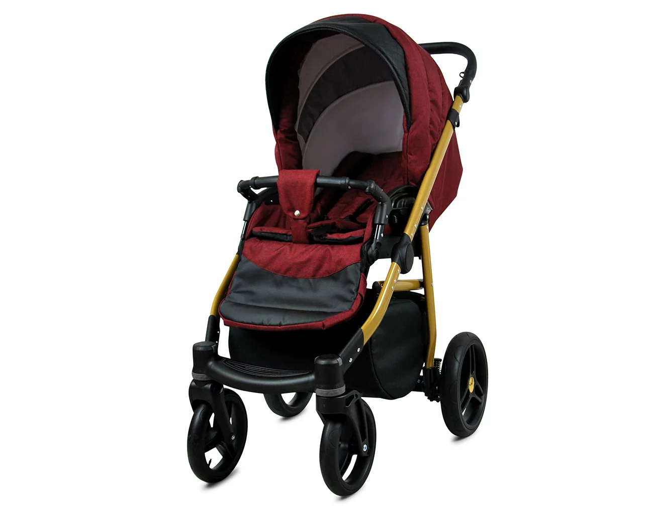 3 in 1 Luxury Stroller and Car Seat - Axel Pram Pushchair and Car seat by Babylux- In Plum