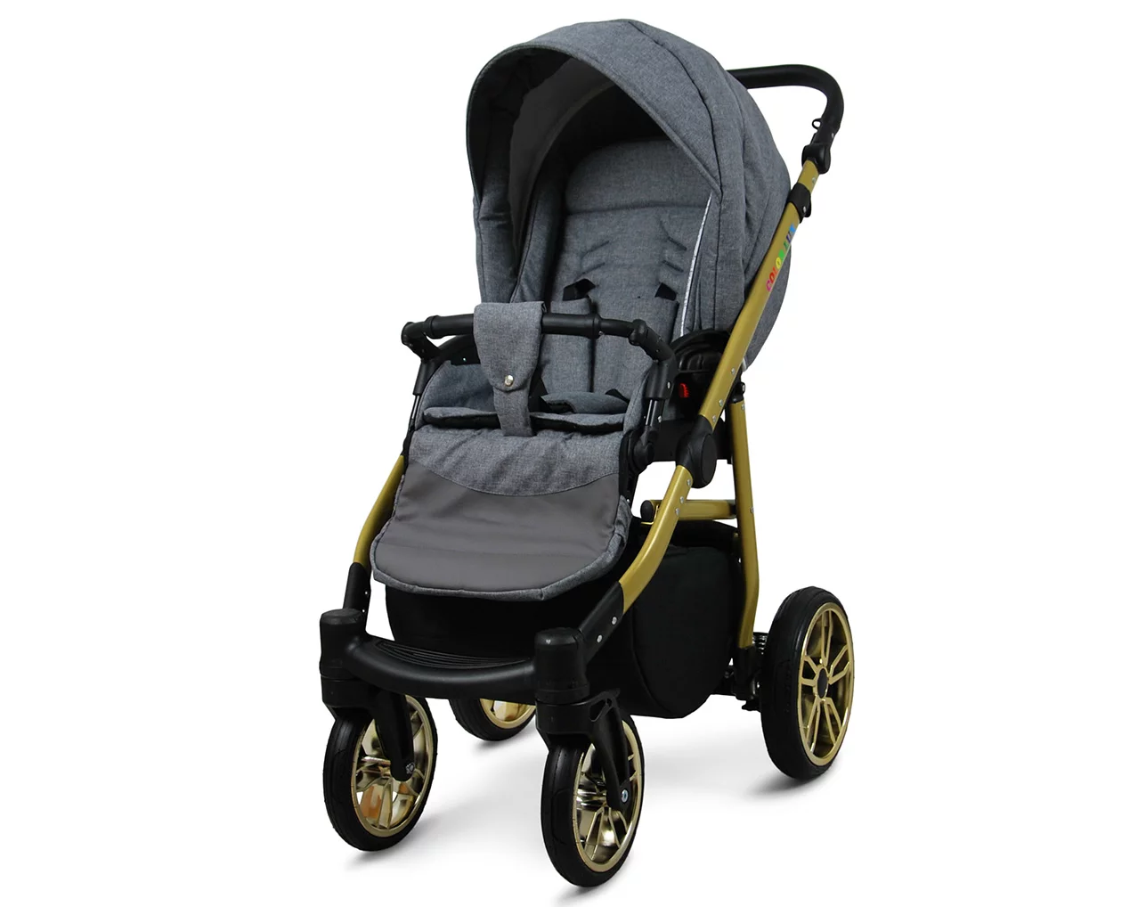 3 in 1 Luxury Stroller and Car Seat - Color Lux Pram Pushchair and Car seat by Babylux- In Grey Flex - Image 3