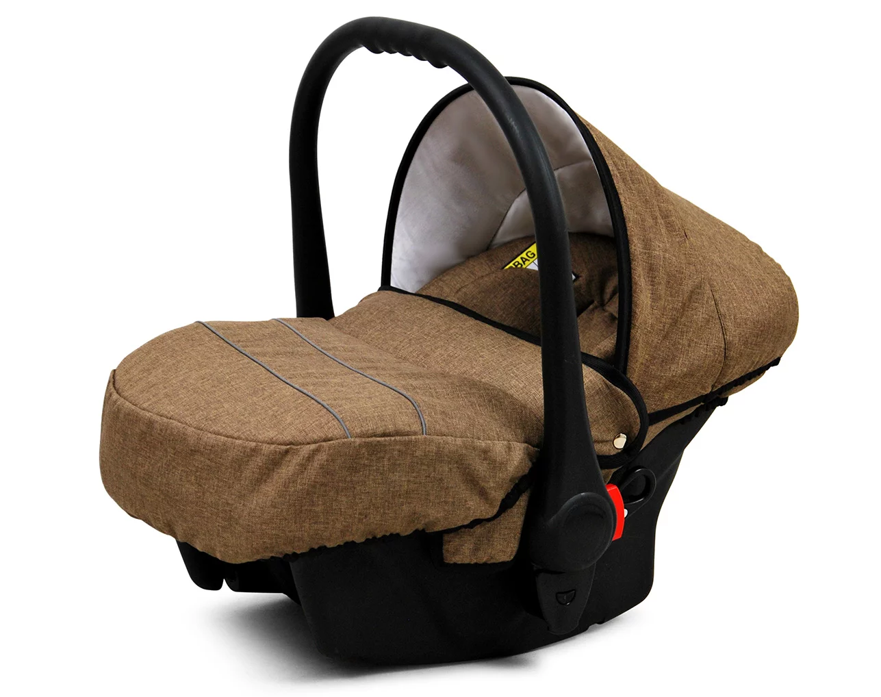 3 in 1 Luxury Stroller and Car Seat - Aspero Pram Pushchair and Car seat by Babylux- In Chocolate - Image 4