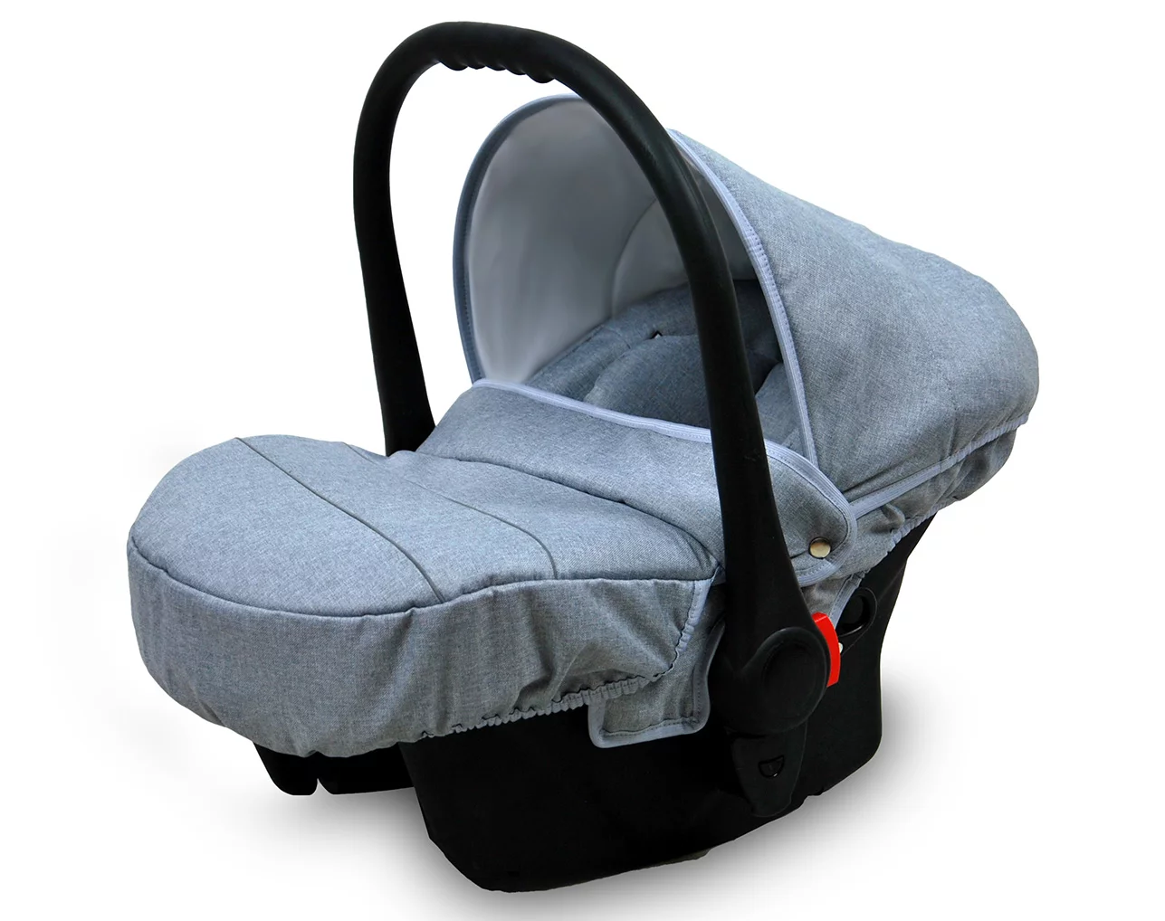 3 in 1 Luxury Stroller and Car Seat - Aspero Pram Pushchair and Car seat by Babylux- In Silver Flex Black - Image 4