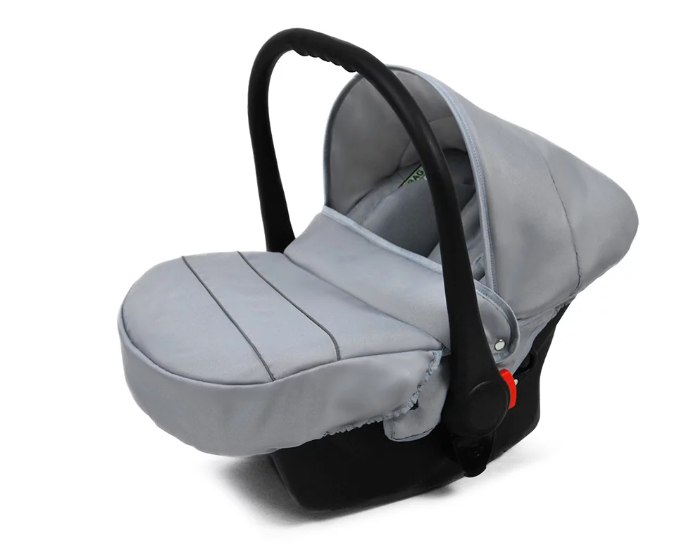 3 in 1 Luxury Stroller and Car Seat - Gold Lux Pram Pushchair and Car seat by Babylux- In Silver - Image 4