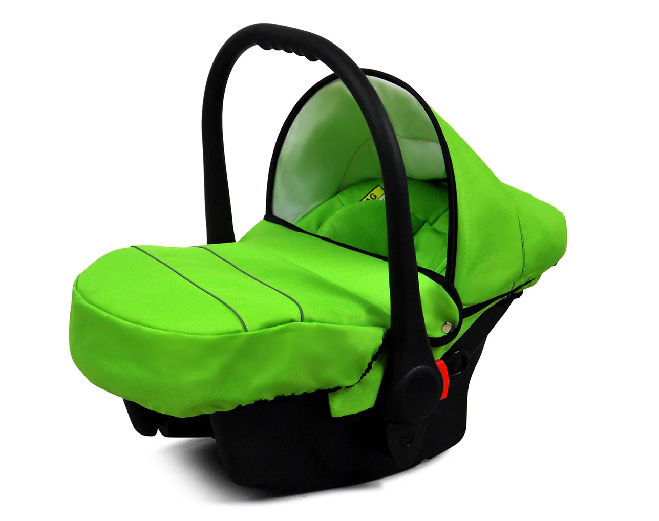 3 in 1 Luxury Stroller and Car Seat - Largo Pram Pushchair and Car seat by Babylux- In Green Leaf - Image 4