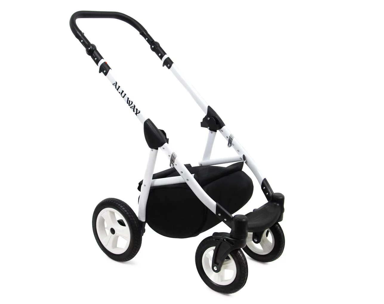 3 in 1 Luxury Stroller and Car Seat - Alu Way Pram Pushchair and Car seat by Babylux- In Sweet Pink - Image 5