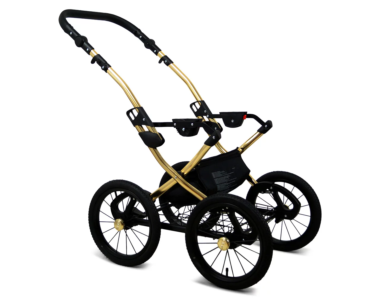 3 in 1 Luxury Stroller and Car Seat - Margaret Gold Pram Pushchair and Car seat by Babylux- In Meadow Flowers - Image 5