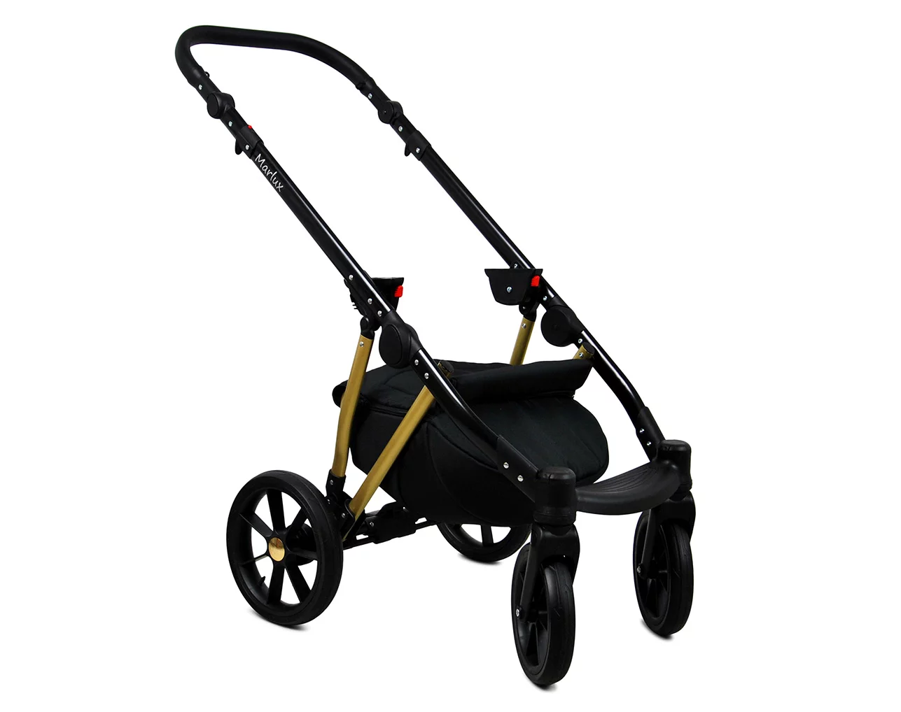 3 in 1 Luxury Stroller and Car Seat - Marlux Magnetic Pram Pushchair and Car seat by Babylux- In Small Roses Of Pink - Image 5