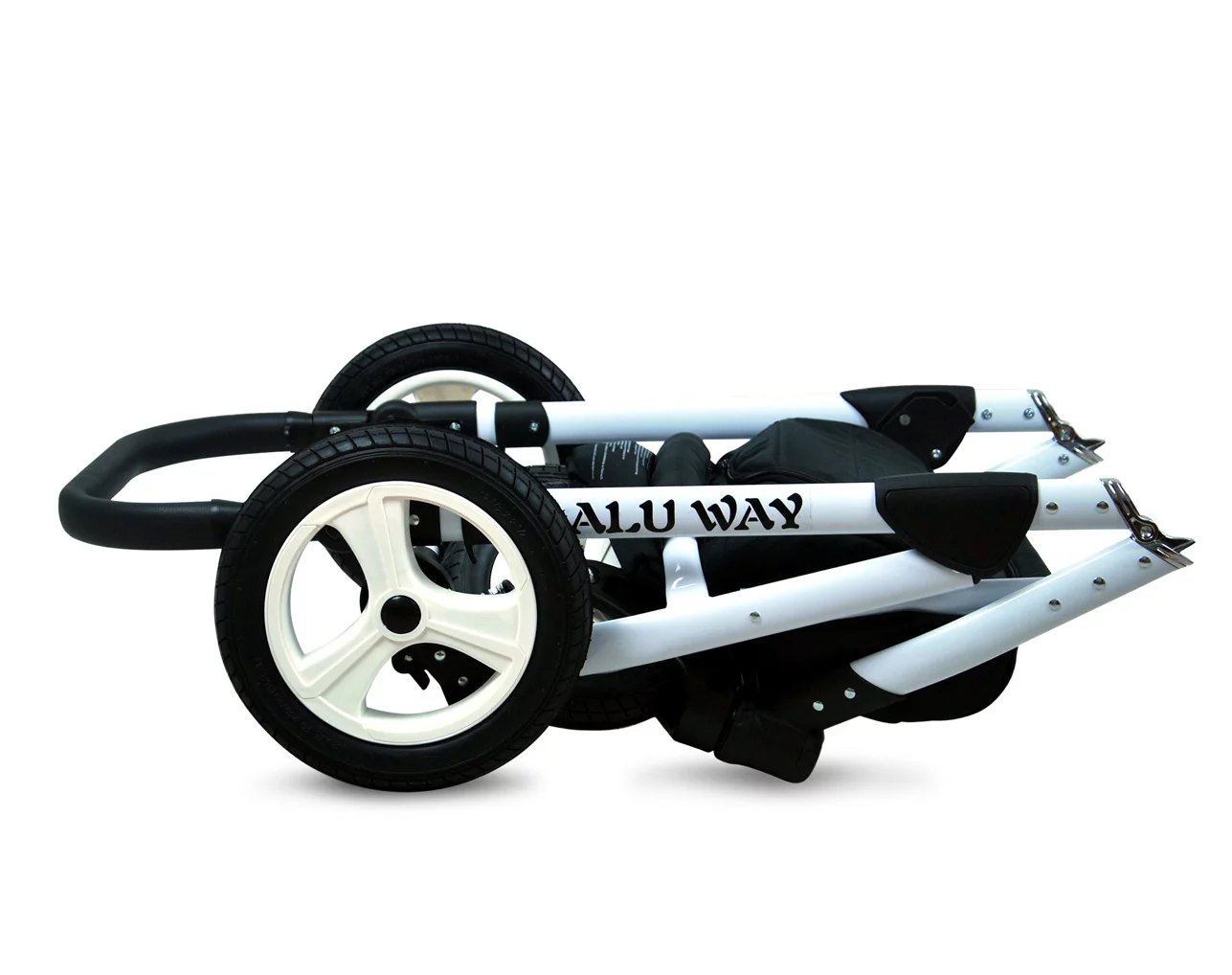 3 in 1 Luxury Stroller and Car Seat - Alu Way Pram Pushchair and Car seat by Babylux- In Steel Arrow - Image 6