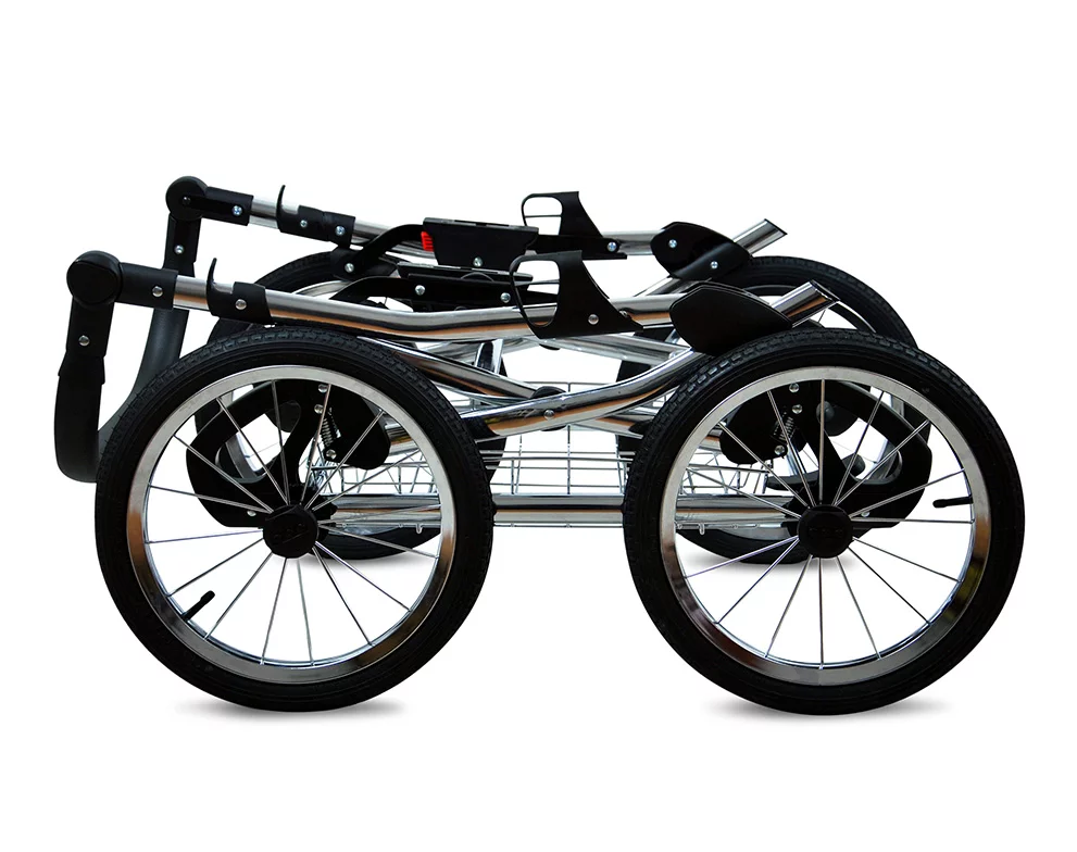 3 in 1 Luxury Stroller and Car Seat - Margaret Exclusive Pram Pushchair and Car seat by Babylux- In Magic Gray - Image 6