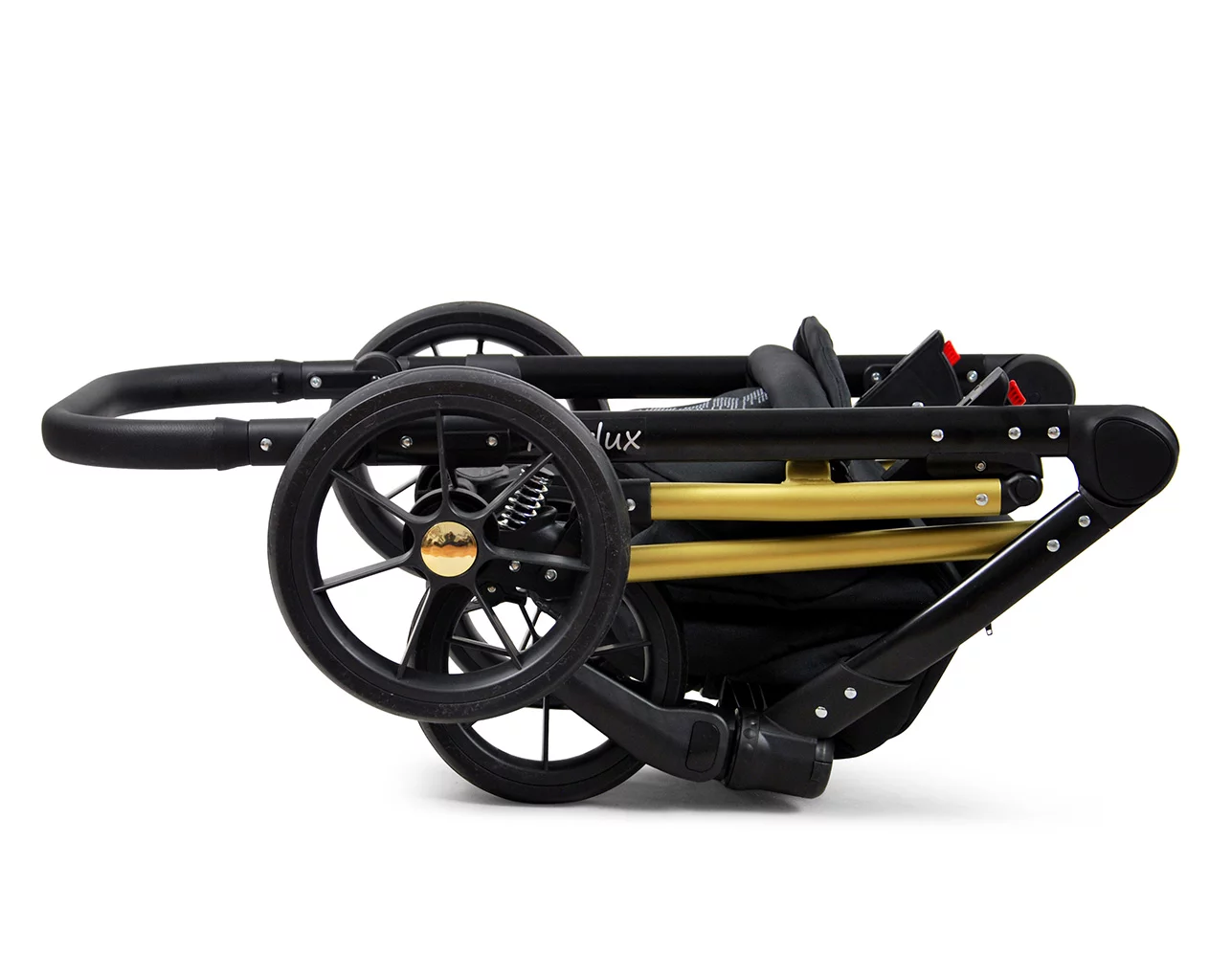 3 in 1 Luxury Stroller and Car Seat - Marlux Magnetic Pram Pushchair and Car seat by Babylux- In Small Roses Of Pink - Image 6