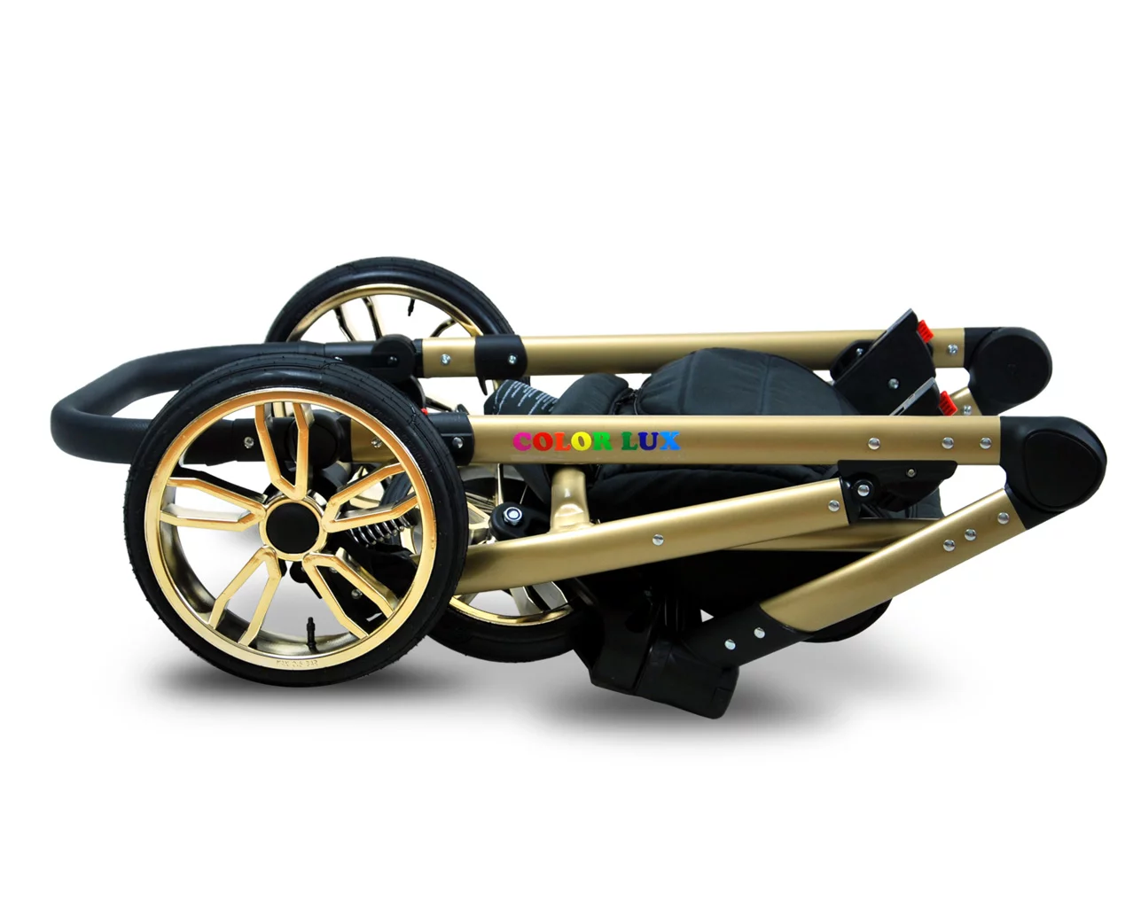 3 in 1 Luxury Stroller and Car Seat - Color Lux Pram Pushchair and Car seat by Babylux- In Grey Flex - Image 6