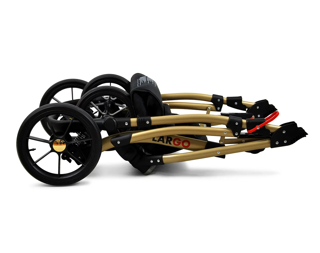 3 in 1 Luxury Stroller and Car Seat - Largo Pram Pushchair and Car seat by Babylux- In Gold Star - Image 6