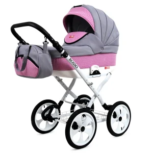 Alternative view of 3 in 1 Luxury Stroller and Car Seat - Rosso Pram Pushchair and Car seat by Babylux- In Light Pink