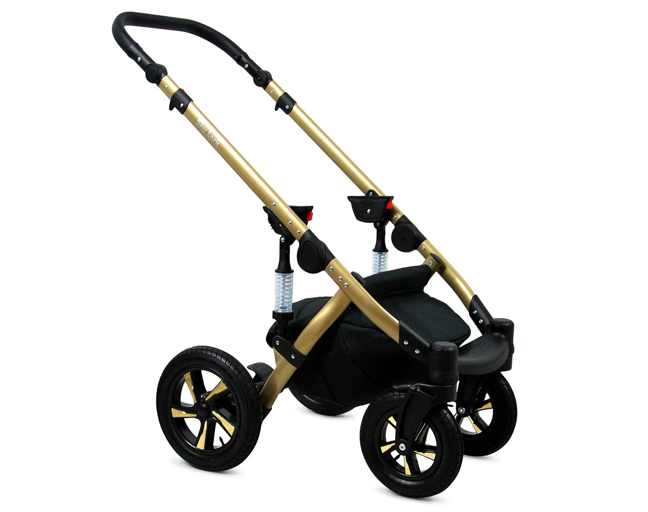 3 in 1 Luxury Stroller and Car Seat - Sky Lark Pram Pushchair and Car seat by Babylux- In Grey Flex Hibiscus - Image 5