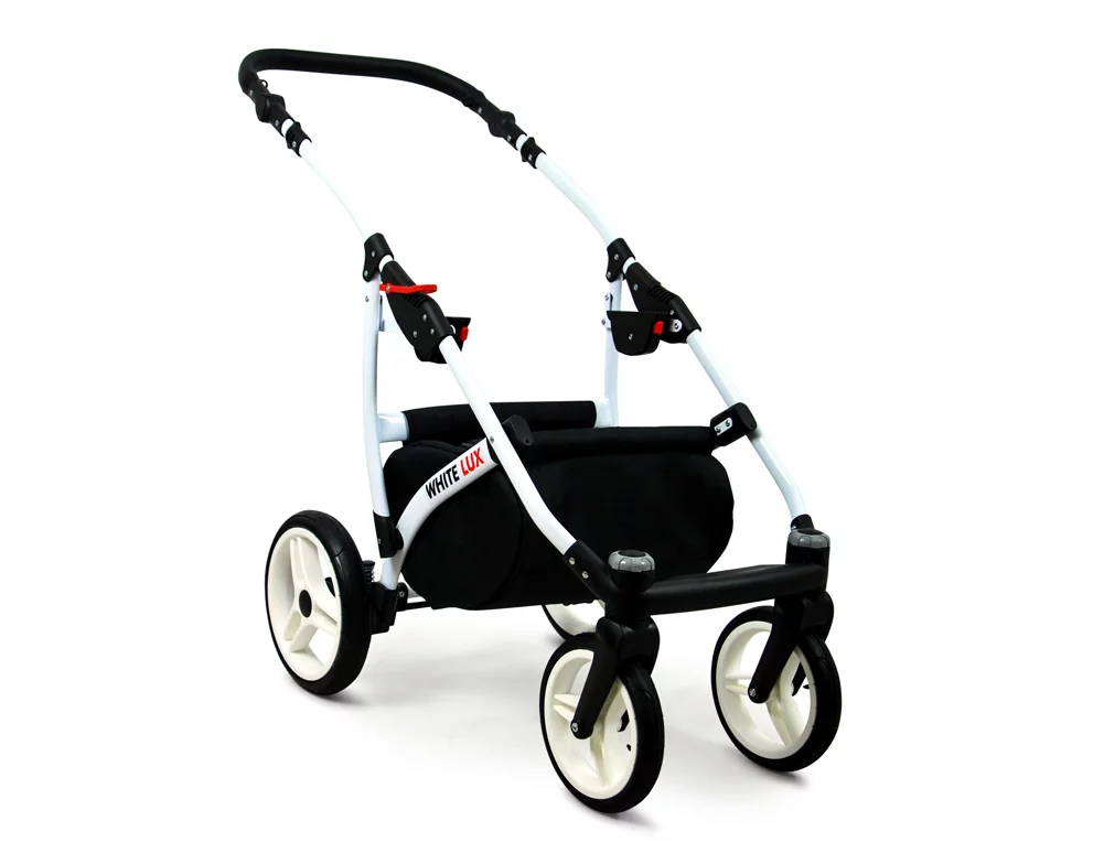 3 in 1 Luxury Stroller and Car Seat - White Lux Pram Pushchair and Car seat by Babylux- In Gold Marble - Image 5