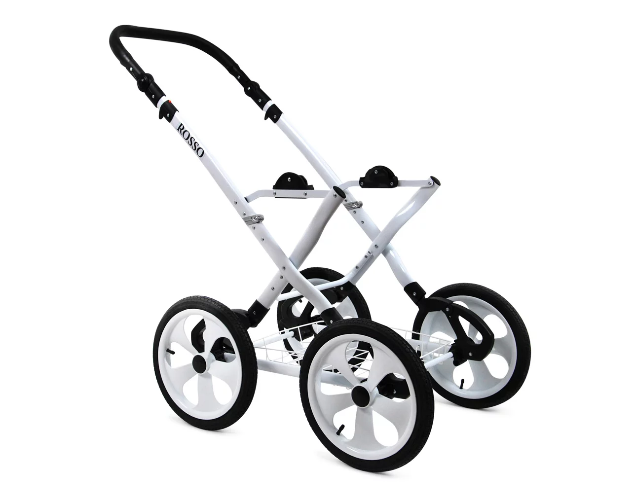 3 in 1 Luxury Stroller and Car Seat - Rosso Pram Pushchair and Car seat by Babylux- In Blue Shine - Image 5