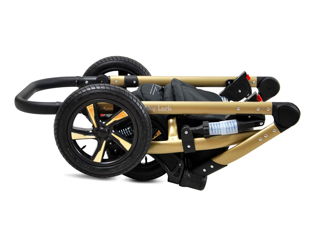 3 in 1 Luxury Stroller and Car Seat - Sky Lark Pram Pushchair and Car seat by Babylux- In Grey Flex Hibiscus - Image 6