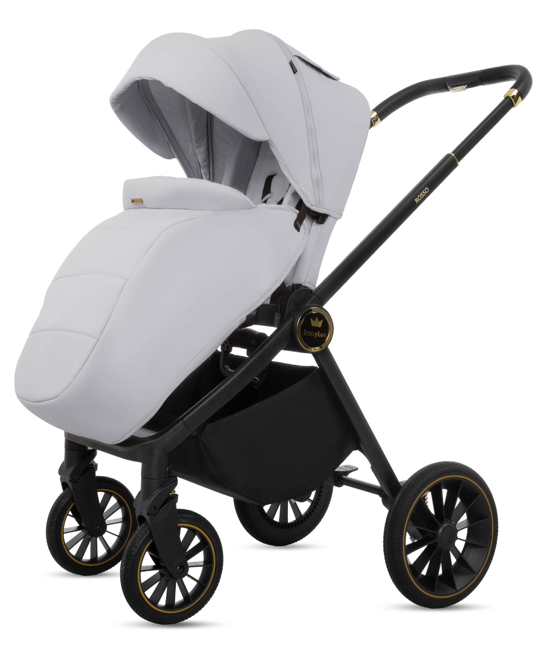 3 in 1 Luxury Stroller and Car Seat - New Rosso Luxury Pram Pushchair and Car seat by Babylux- In Silver - Bild 8