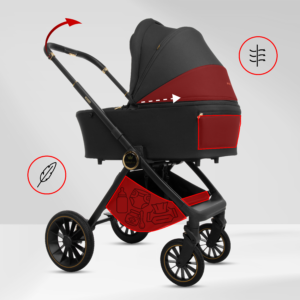 Alternative view of 3 in 1 Luxury Stroller and Car Seat - New Rosso  Luxury Pram Pushchair and Car seat by Babylux- In Beige