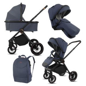 Cestovní systém Castor 4 v 1 s autosedačkou, základnou Isofix a batohem ve světle modré barvě