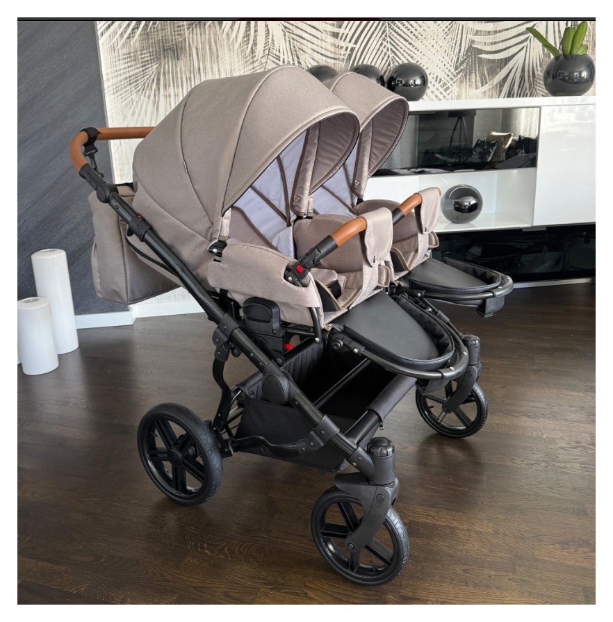 Cappu Blush Twin Pram Pushchair – ADBOR Duo Lux Travel System - Image 2