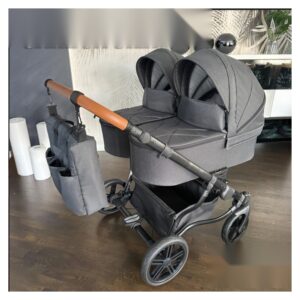 Carbon Silk Twin Pram Pushchair – ADBOR Duo Lux Travel System