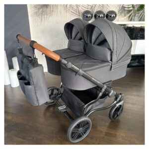 Alternative view of Carbon Silk Twin Pram Pushchair – ADBOR Duo Lux Travel System