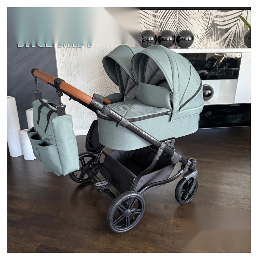 Sage Mist Twin Pram Pushchair – ADBOR Duo Lux Travel System